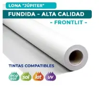 Lona 530gr Blanca (Impresa, 105cm, Sin Ollados)