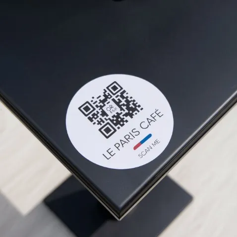 QR Impreso en Vinilo 10cm diametro